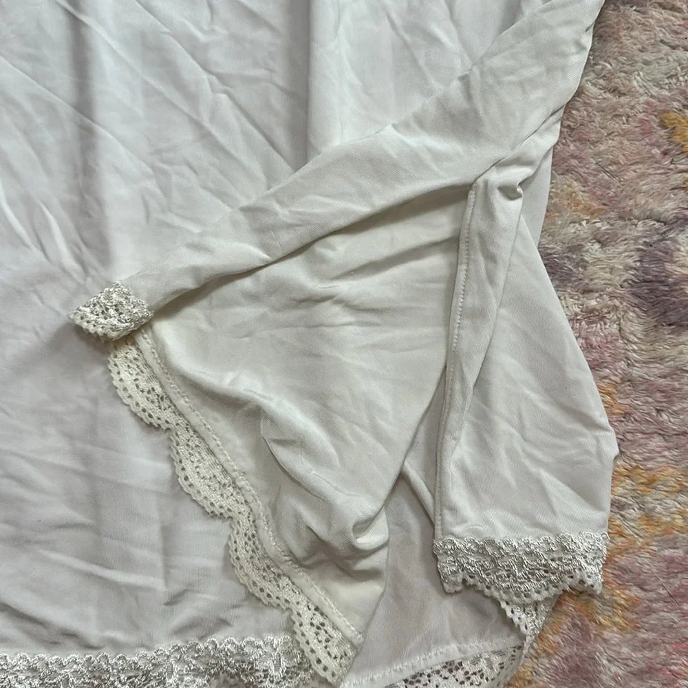 Jockey White Lace Trim Slip, Small